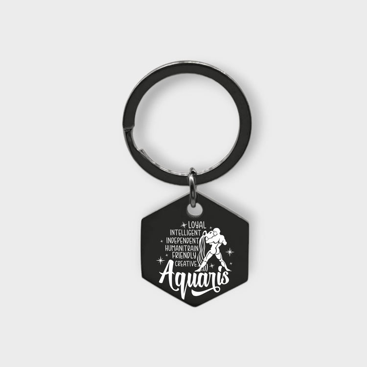 Aquarius Descriptive Keychain - jflinz