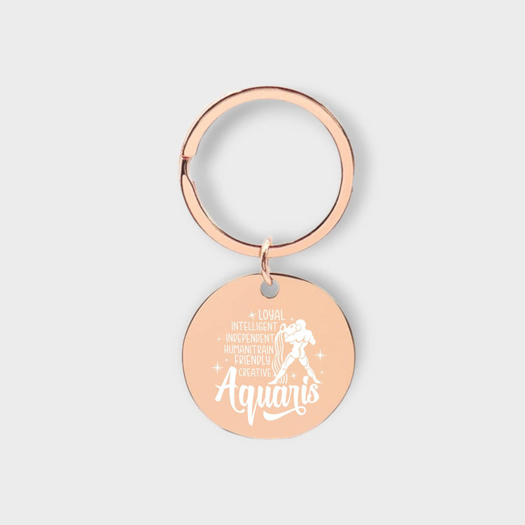 Aquarius Descriptive Keychain - jflinz