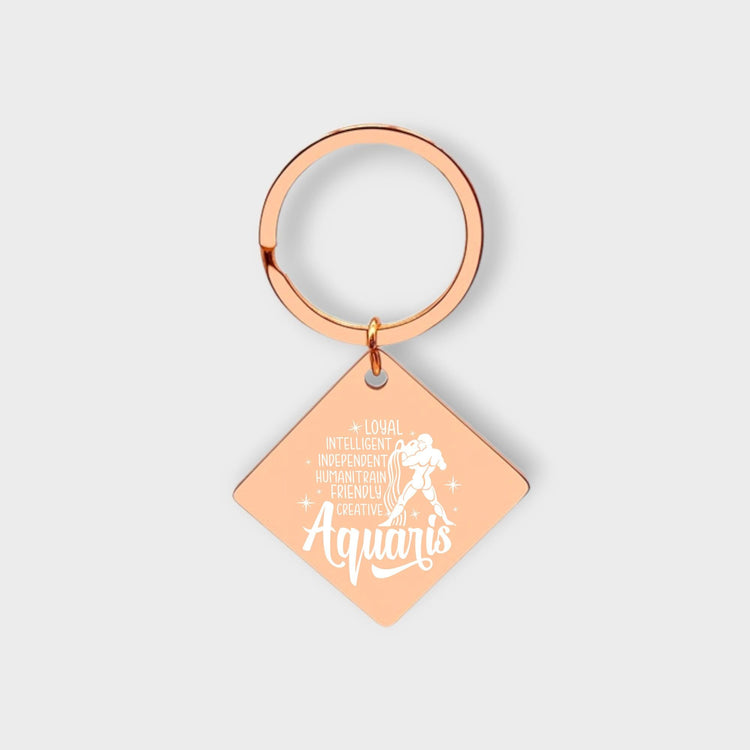 Aquarius Descriptive Keychain - jflinz