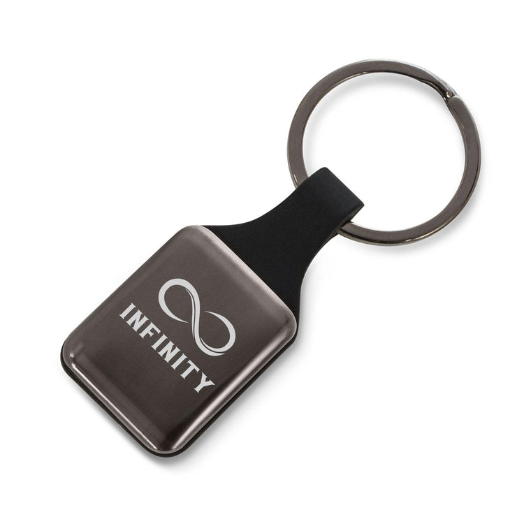 Business Square Metal Keyring - jflinz