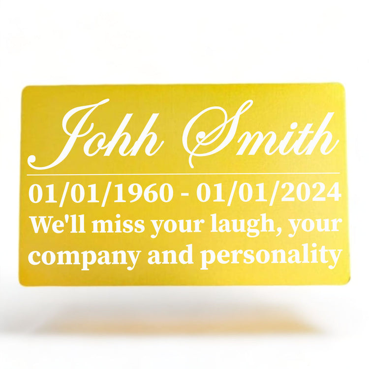 Memorial Plaque | Aluminium |