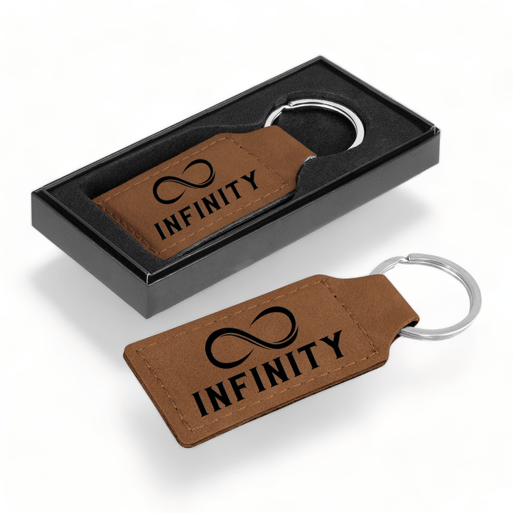 Business Leather Style Engraved Key Rings - jflinz