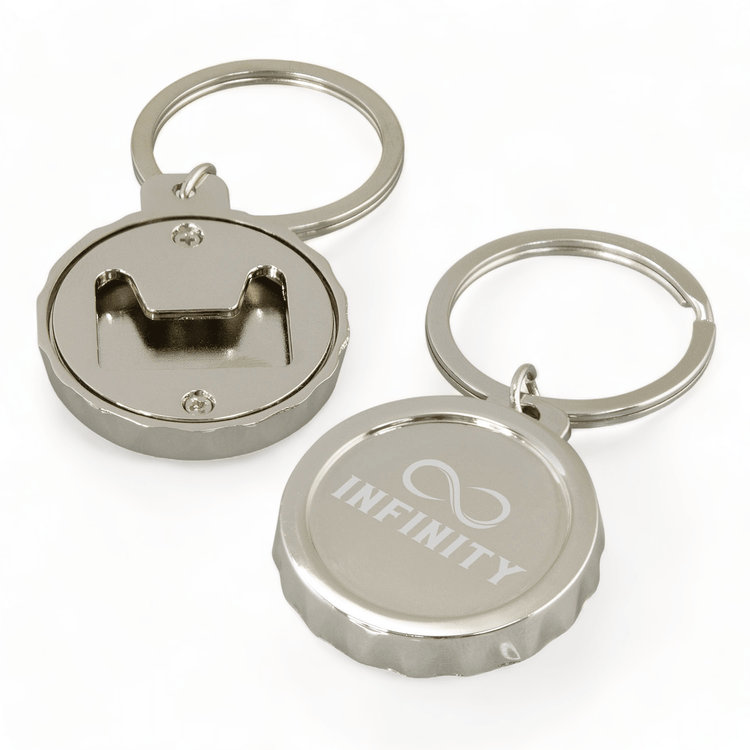 Business Engraved Round Keyring Bottle Opener - jflinz