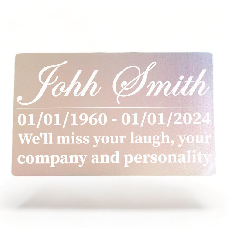 Memorial Plaque | Aluminium |