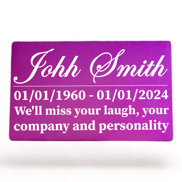 Memorial Plaque | Aluminium |