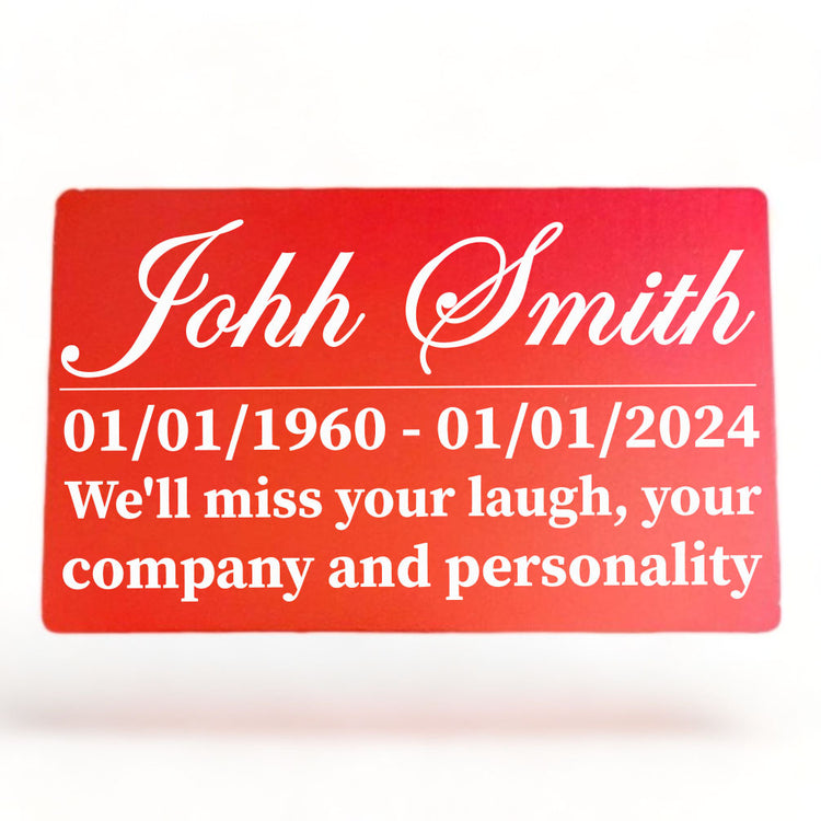 Memorial Plaque | Aluminium |