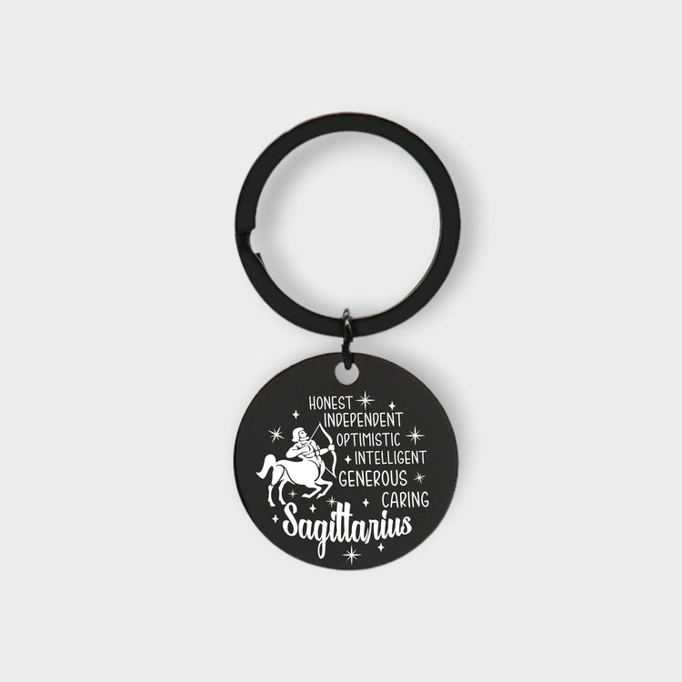 Sagittarius Descriptive Keychain - jflinz