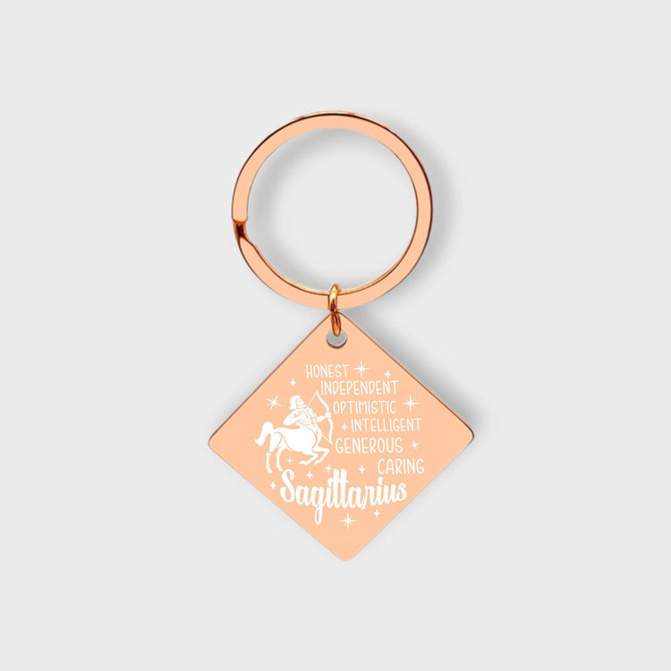 Sagittarius Descriptive Keychain - jflinz
