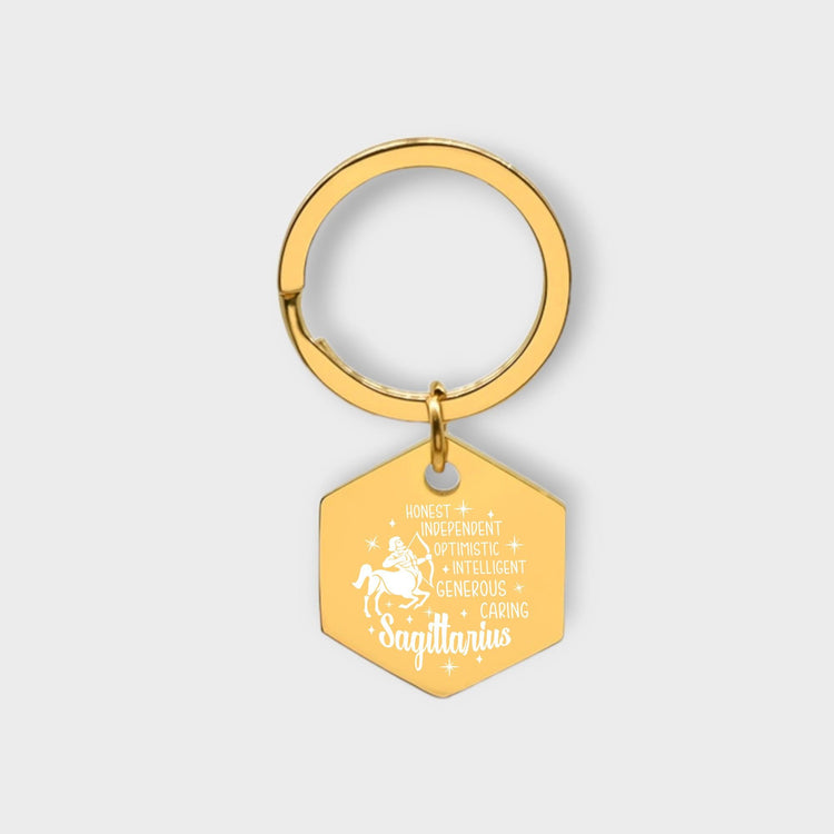Sagittarius Descriptive Keychain - jflinz