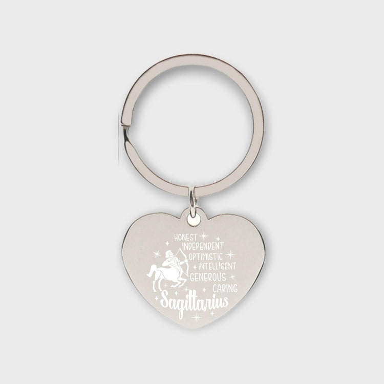 Sagittarius Descriptive Keychain - jflinz