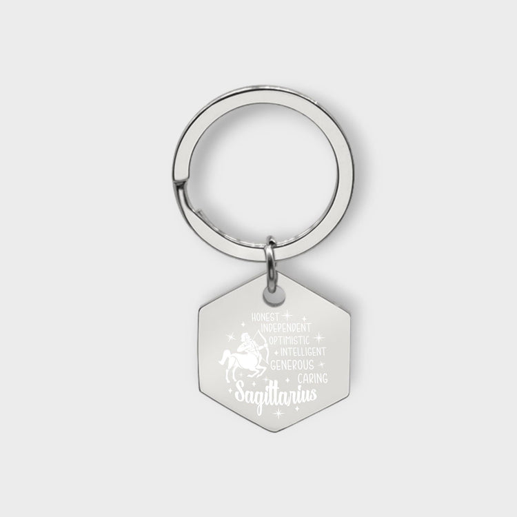 Sagittarius Descriptive Keychain - jflinz
